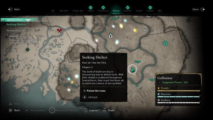 Right after completing Gift to the God story quest, you'll unlock another one - Seeking Shelter - AC Valhalla Dawn of Ragnarok: Crystal Cave - Walkthrough - Assassins Creed Valhalla Guide and Walkthrough
