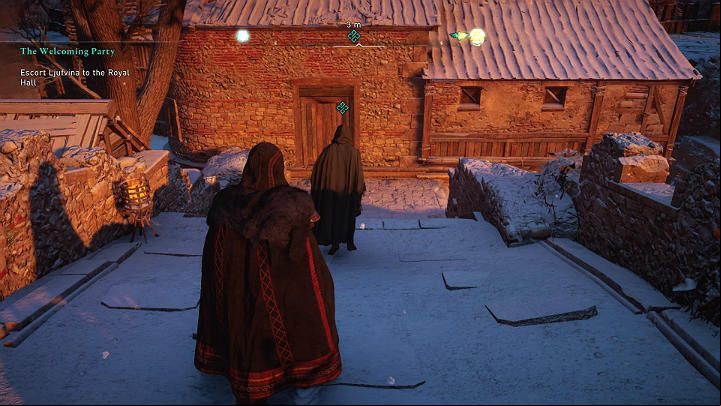 Go with Ljufvina to the royal palace to meet Hjorr - Assassins Creed Valhalla: The Welcoming Party - Jorvik - Assassins Creed Valhalla Guide and Walkthrough