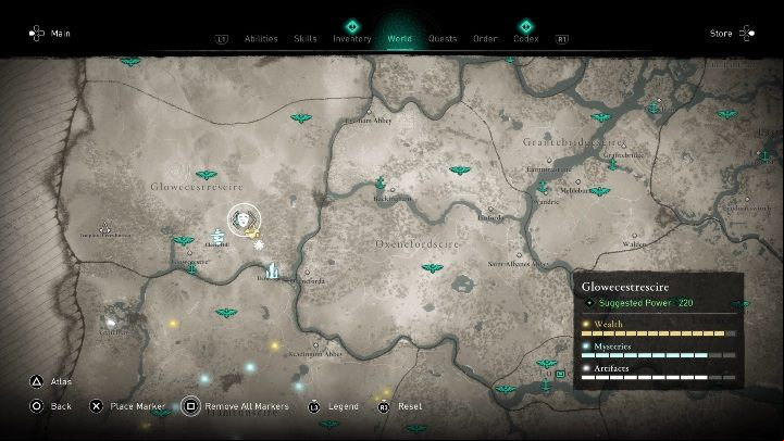 You will find the artifact running east from Glowecestre - Assassins Creed Valhalla: Roman Artifact - Glowecestrescire secrets, locations - Glowecestrescire - Assassins Creed Valhalla Guide and Walkthrough