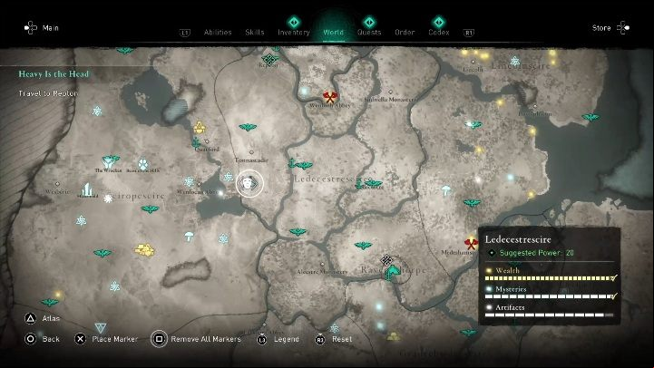 You will find this mask in the western part of the map, exactly at the border with another region - Assassins Creed Valhalla: Roman artifact - Ledecestrescire secrets, locations - Ledecestrescire - Assassins Creed Valhalla Guide and Walkthrough
