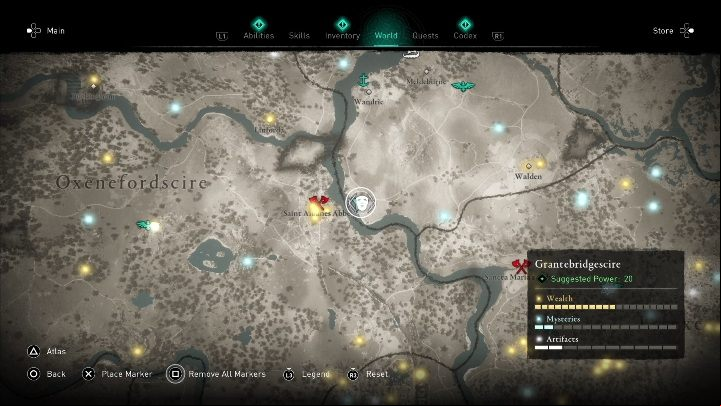 You will find the mask in the southwestern part of the map, right at the border with another region - Assassins Creed Valhalla: Roman artifact - Grantebridgescire secrets, locations - Grantebridgescire - Assassins Creed Valhalla Guide and Walkthrough
