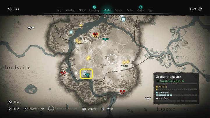 In the place marked in the picture above you will meet two arguing men – Alduini and Sebbi - Assassins Creed Valhalla: The Infinite Noise of Men - Grantebridgescire - Assassins Creed Valhalla Guide and Walkthrough