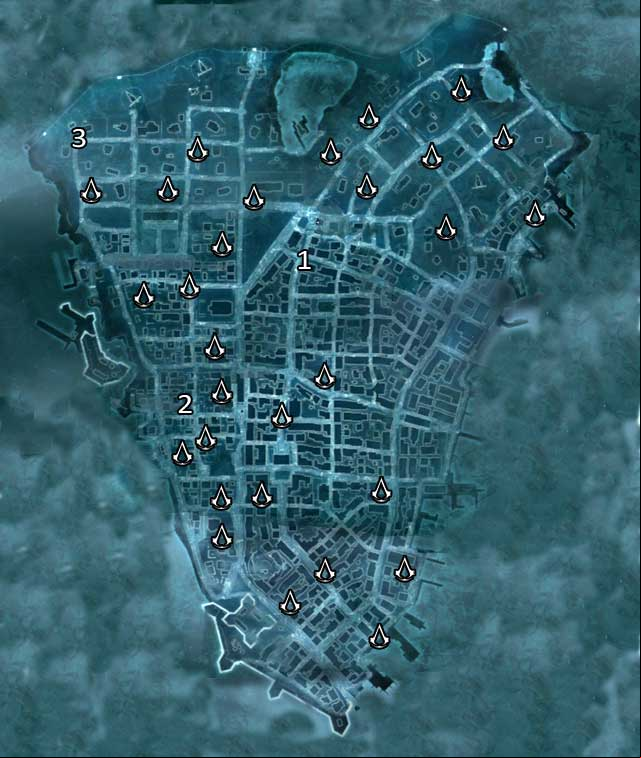1 - in the eastern district - Map of New York in Assassins Creed III Remastered - Assassin Guild - Assassins Creed III Game Guide & Walkthrough