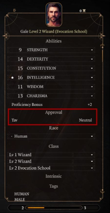 This parameter has no numerical indicator - Baldurs Gate 3: How to check companion approval? - Character & party development - Baldurs Gate 3 Guide, Walkthrough