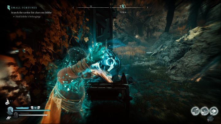 The hitbox of the ivy core has a bug - to activate it, you have to stand next to the small wooden cart, in the place shown in the picture - Banishers: All Haunted Grounds - Secrets and Collectibles - Banishers Ghosts of New Eden Guide