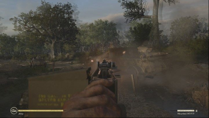 At some point, you will grab the M1919 machine gun attached to your vehicle - Operation Cobra - Walkthrough - Walkthrough - Call Of Duty WW2 Guide