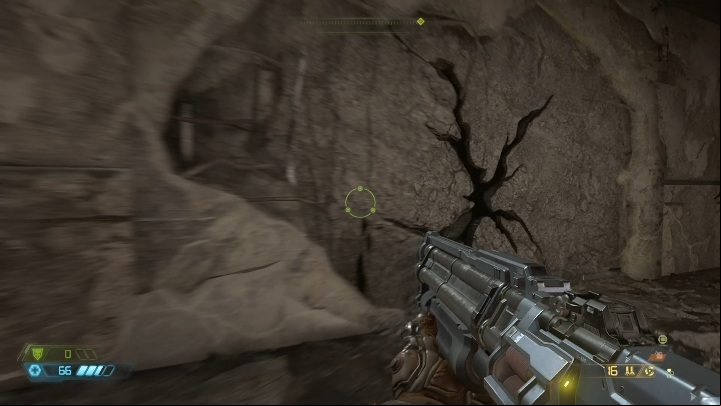 To get to the doll, you need to destroy the gray wall, which has a visible crack - Doom Eternal: Hell on Earth secrets maps and location - Collectibles and secrets - Doom Eternal Guide
