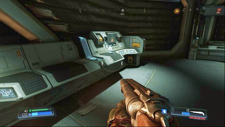 At the top there is a sidewalk leading to a room with demons - Doom: Argent Energy Tower Walkthrough - Walkthrough - Doom Game Guide & Walkthrough