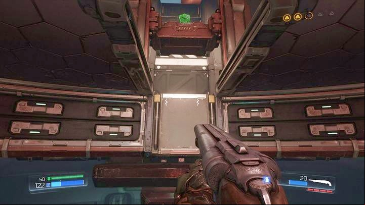 Jump one level higher after collecting the items and go back up - Doom: Argent Energy Tower Walkthrough - Walkthrough - Doom Game Guide & Walkthrough