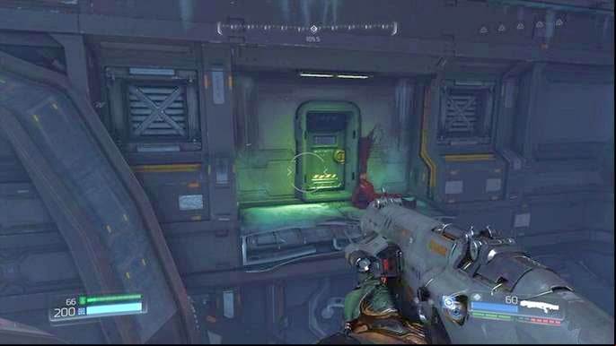 By climbing up the runes you should reach the door that will lead you to a narrow tunnel - Doom: All secrets in VEGA Central Processing - Secrets - Doom Game Guide & Walkthrough