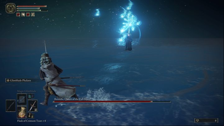 When Rennala is jumping away from you, she can create a number of magic projectiles that have good tracking - Elden Ring: How to beat Rennala, Queen of the Full Moon? - Liurnia of the Lakes - Elden Ring Guide