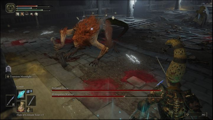 However, the fight with the Misbegotten Warrior does not differ at all from its earlier versions - Elden Ring: How to beat Perfumer Tricia and Misbegotten Warrior? - Altus Plateau - Elden Ring Guide