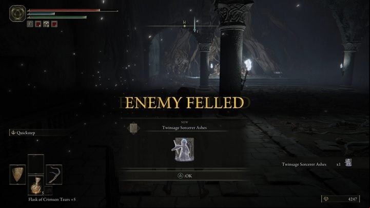 Defeating the Cemetery Shade will give you Twinsage Sorcerer Ashes - Elden Ring: How to beat Cemetery Shade? - Liurnia of the Lakes - Elden Ring Guide