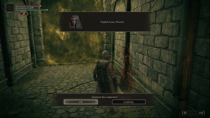 Once the conversation ends, you'll receive the ability to summon Nephela to help you fight Godrick - Elden Ring: Nepheli Loux - walkthrough - Quests - Elden Ring Guide