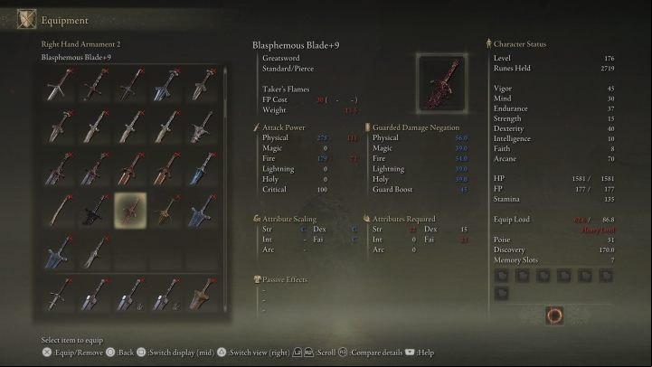 This sword has a unique ive ability that causes some of your health to be restored when someone dies in your area - Elden Ring: Best weapons - list - Basics - Elden Ring Guide