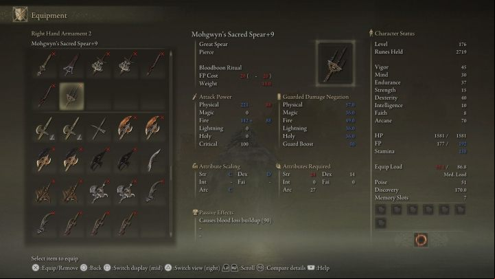 A powerful spear with a very good range, which allows you to attack from a safe distance - Elden Ring: Best weapons - list - Basics - Elden Ring Guide
