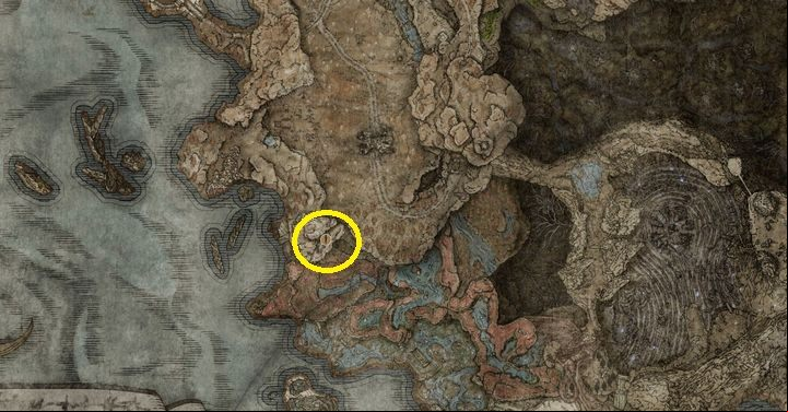 Next to the Church of Benediction on the cliff - Shadow of the Erdtree: New weapons - Basics - Elden Ring Guide