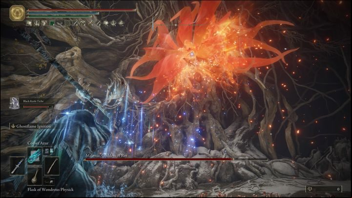 After defeating Malenia for the first time, the fight will proceed to the second stage - Elden Ring: How to beat Malenia, Blade of Miquella? - Miquellas Haligtree - Elden Ring Guide