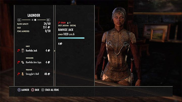 In The Elder Scrolls Online, stolen items have a special marking (red hand icon), as a result of which you cannot put them up for sale (they can be taken away from you when a guard stops you) - ESO: Justice System - crimes, penalties system - Game guide - The Elder Scrolls Online Guide