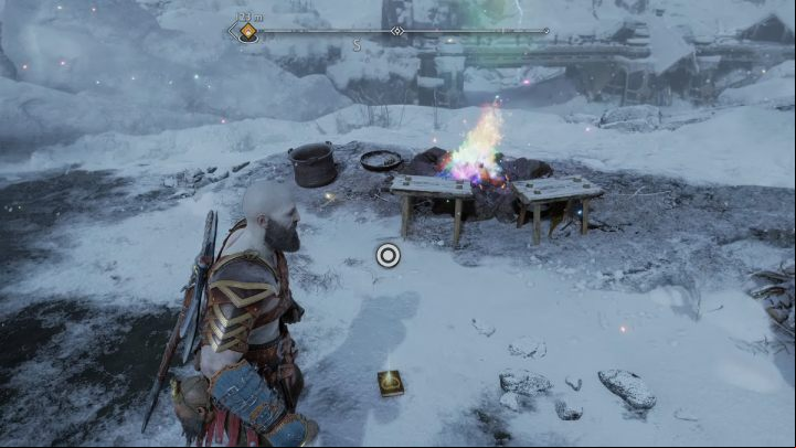 In the Eternal Campfire region, you will find a Recipe Book - God of War Ragnarok: Across the Realms - walkthrough - Favors - Midgard - God of War Ragnarok Guide