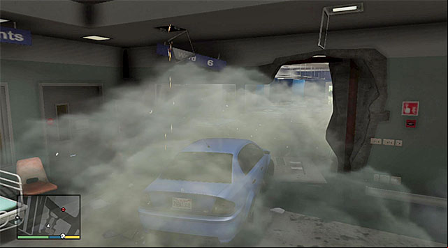 Do not bump into anything while driving across the hospital building - GTA 5: Vinewood Souvenirs - Al Di Napoli - Strangers and Freaks missions - GTA 5 Guide