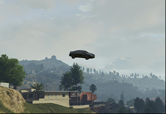 Another station... nearby tree. - GTA 5: Stunt Jumps map - Challenges - GTA 5 Guide