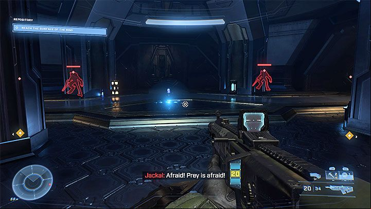 Beware of stealthed enemies wielding blades - use the sensor if they are too much - Halo Infinite: Repository (Reckoning) - collectible list, skulls, audio logs - Settlement - Halo Infinite Guide