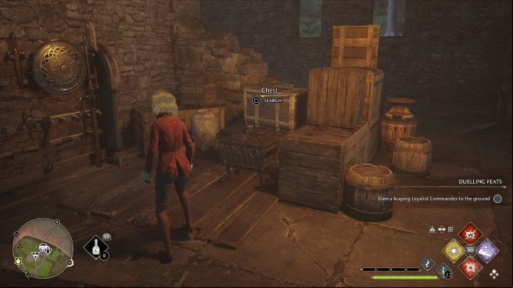 Go under the arch and pick up the chest with Accio spell - Hogwarts Legacy: North Hogwarts Region - Collection Chests - Collection Chests - Hogwarts Legacy Guide