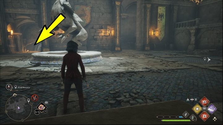 Descend into the dungeon and continue forward - Hogwarts Legacy: Manor Cape - Collection Chests - Collection Chests - Hogwarts Legacy Guide