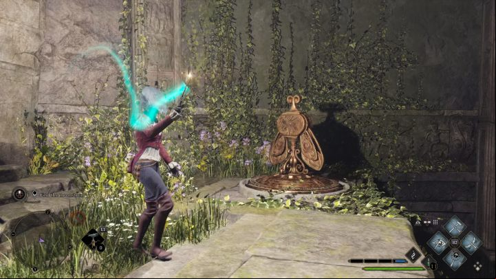 Pick up a moth from the previous mechanism again and enter the new room - Hogwarts Legacy: The Centaur and the Stone - Relationship quests - Poppy - Hogwarts Legacy Guide
