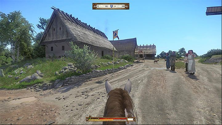 Get closer to a pole after reaching a checkpoint - Henry will automatically get a ribbon (you dont have to get off your horse or to press the interaction button) - Kingdom Come Deliverance: Side quests in Neuhof - Side quests - Kingdom Come Deliverance Game Guide