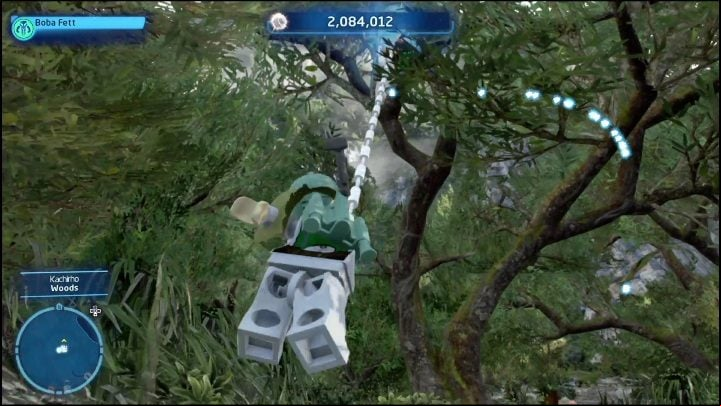 The Kyber brick is hidden in the tree canopy - LEGO Skywalker Saga: Kachirho - list of puzzles - Kashyyyk - LEGO Skywalker Saga Guide