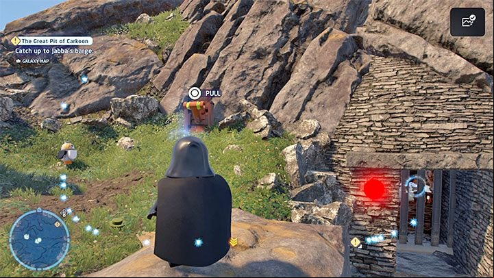 There are levers to the left and right of the closed entrance - LEGO Skywalker Saga: Temple Island - list of all puzzles - Ahch-To - LEGO Skywalker Saga Guide