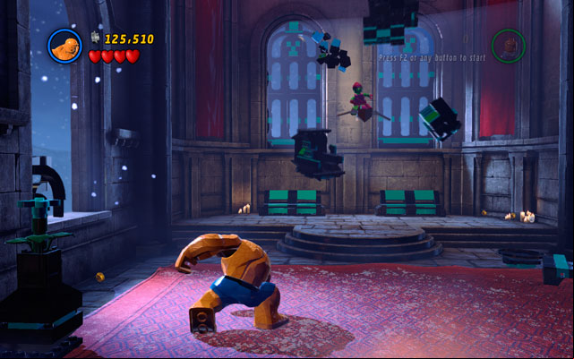 Kill all minions, then go to the central part of the arena and turn to the left - Doctor in the House | Walkthrough - Walkthrough - LEGO Marvel Super Heroes Game Guide & Walkthrough