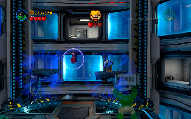 The last sequence looks nearly the same - but this time you must build not one, but two objects and throw them at Sabertooth - Sabertooth | Boss fights - Boss fights - LEGO Marvel Super Heroes Game Guide & Walkthrough