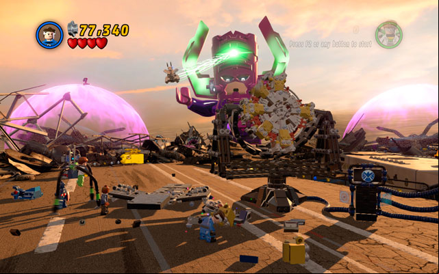 Third sequence is more sophisticated - Galactus | Boss fights - Boss fights - LEGO Marvel Super Heroes Game Guide & Walkthrough