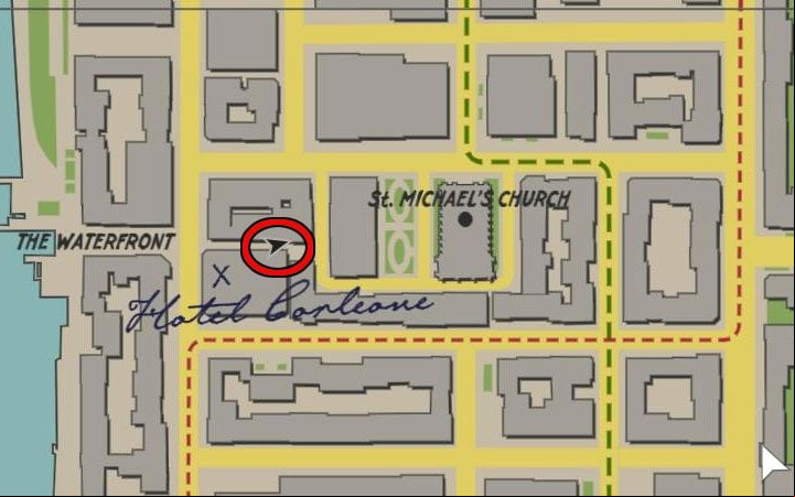 The magazine is located in a narrow alley at the back of the Corleone Hotel in the Downtown - this is the hotel in which the action of The Saint and The Sinner mission took place - Mafia Definitive Edition: Black Mask magazines - list and locations - Secrets and finders - Mafia Definitive Edition Guide, Walkthrough