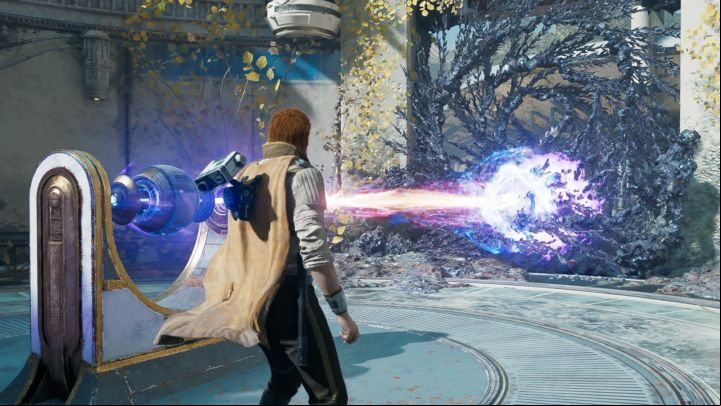 Grab the orb and place it in the amplifier, thus activating the laser, which will burn out the age - Star Wars Jedi Survivor: The Forest Array - Walkthorugh - Star Wars Jedi Survivor guide