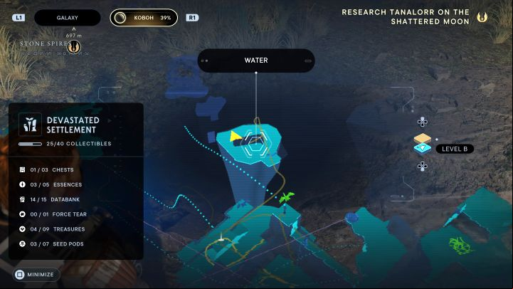 Location: Koboh - Devastated Settlement - Jedi Survivor: All fish - Unique Collectibles - Star Wars Jedi Survivor guide