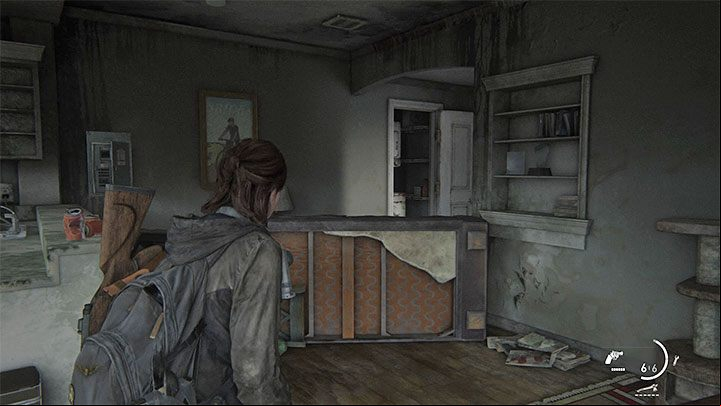 Take an interest in the part of the apartment that can be reached by jumping over the obstacle shown in the picture - The Last of Us 2: Eastbrook Elementary collectibles, artefacts, coins - Seattle Day 1 - Ellie - The Last of Us 2 Guide
