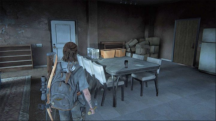 The document is on the dining room table - The Last of Us 2: In Search of Nora, The Seraphites - artefacts, coins - Seattle Day 2 - Ellie - The Last of Us 2 Guide
