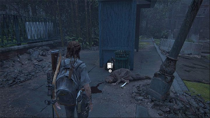 The entry will be activated as you approach the corpse of one of the cultists - The Last of Us 2: In Search of Nora, The Seraphites - artefacts, coins - Seattle Day 2 - Ellie - The Last of Us 2 Guide