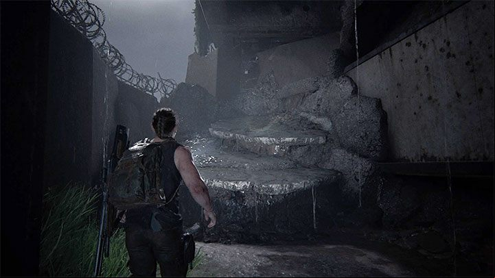 You can find the secret right after youve completed the short climb shown in the picture - The Last of Us 2: The Coast - collectibles, artefacts, coins - Seattle Day 1 - Abby - The Last of Us 2 Guide