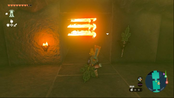 Go forward and through the corridor with traps - Zelda TotK: Riju of Gerudo Town - walkthrough - Walkthrough - Zelda Tears of the Kingdom Guide