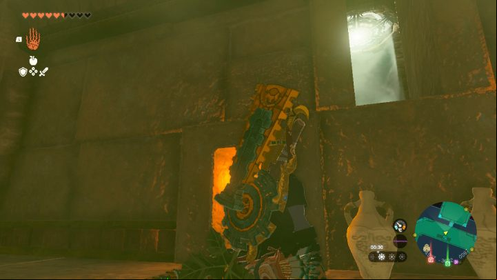 Fly all the way to level 5F and go through a narrow pathway from which light emerges - Zelda TotK: Riju of Gerudo Town - walkthrough - Walkthrough - Zelda Tears of the Kingdom Guide