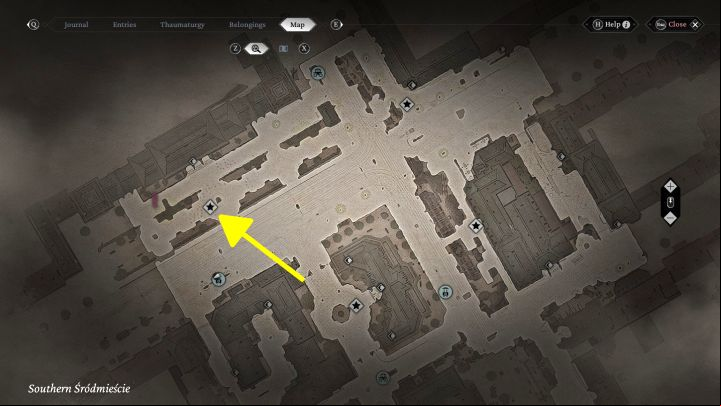 Urban Secrets: The viewpoint is located right before the entrance to the station, in north-western part of Southern Srodmiescie - The Thaumaturge: All Stereoscopic Photographs map - Secrets and Collectibles - The Thaumaturge Guide