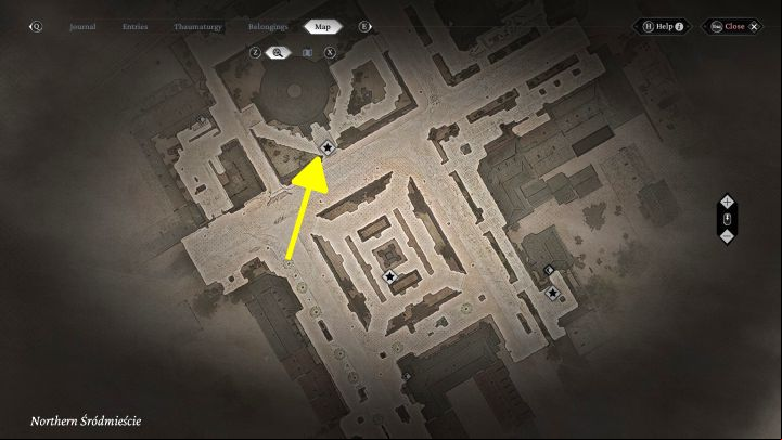 Urban Secrets: The viewpoint is in front of the church building in the northern part of Northern Srodmiescie - The Thaumaturge: All Stereoscopic Photographs map - Secrets and Collectibles - The Thaumaturge Guide